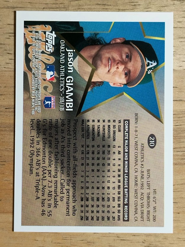 1996 Topps #210 Jason Giambi