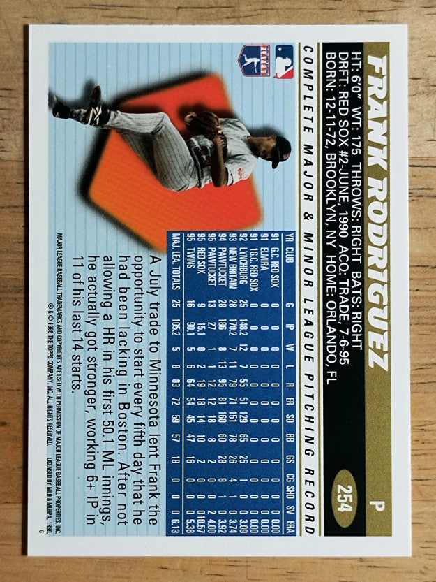 1996 Topps #254 Frank Rodriguez