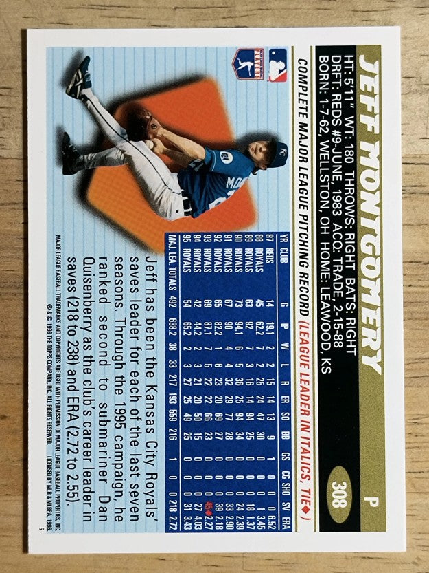 1996 Topps #308 Jeff Montgomery