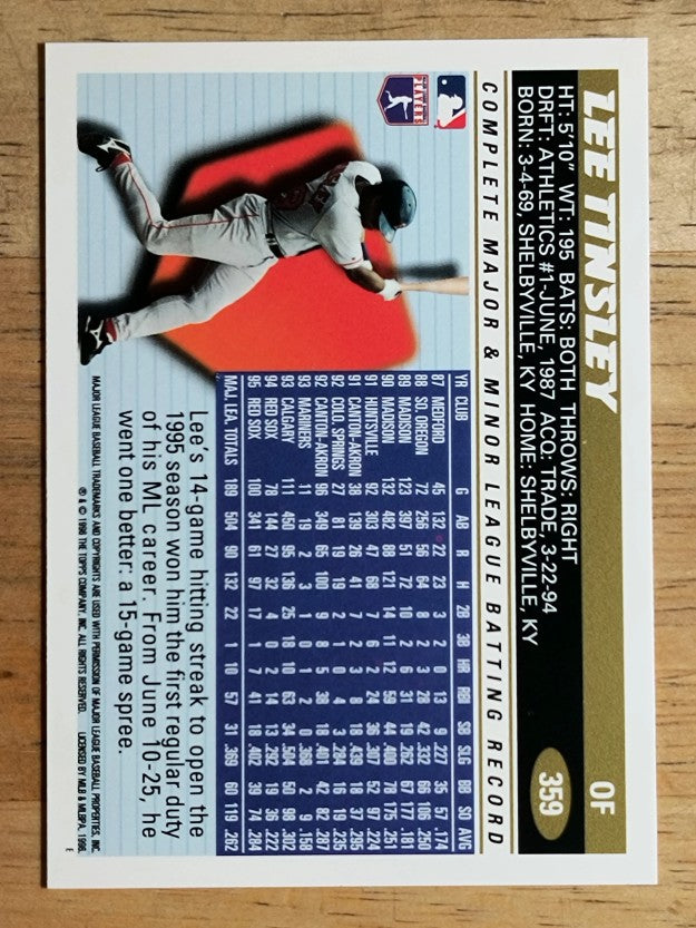 1996 Topps #359 Lee Tinsley
