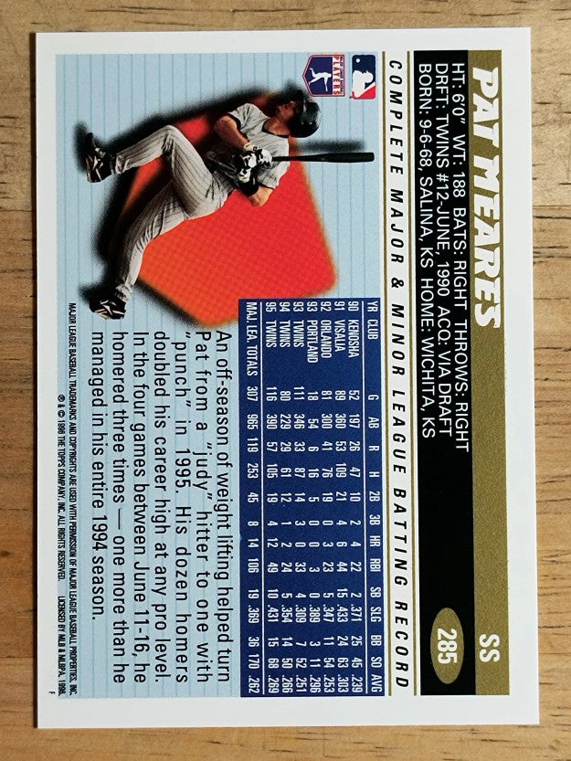 1996 Topps #285 Pat Meares