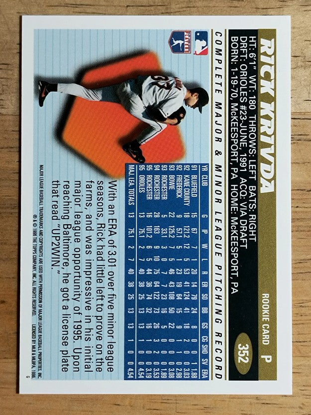 1996 Topps #352 Rick Krivda