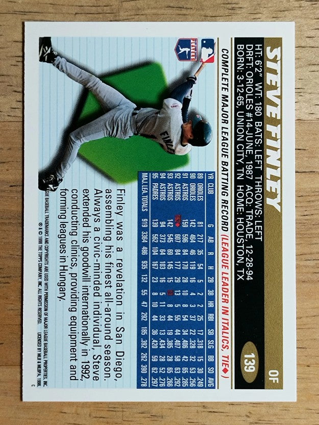 1996 Topps #139 Steve Finley