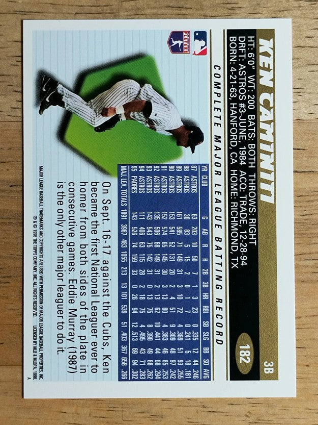 1996 Topps #182 Ken Caminiti