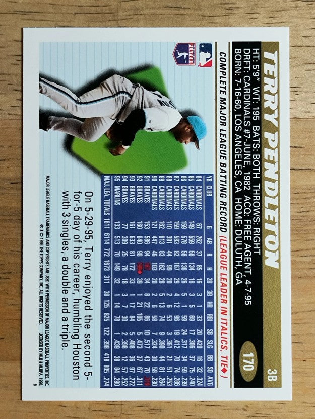 1996 Topps #170 Terry Pendleton