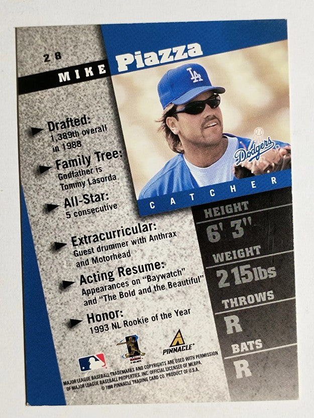 1998 Pinnacle Inside #28 Mike Piazza