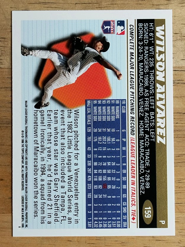 1996 Topps #159 Wilson Alvarez