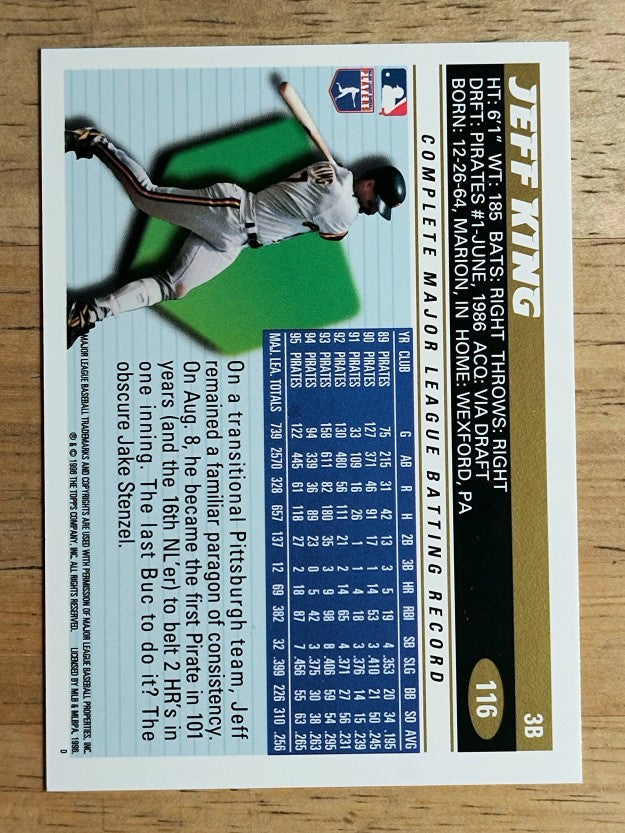 1996 Topps #116 Jeff King