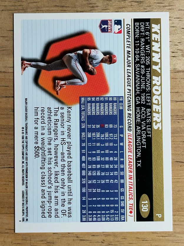 1996 Topps #130 Kenny Rogers