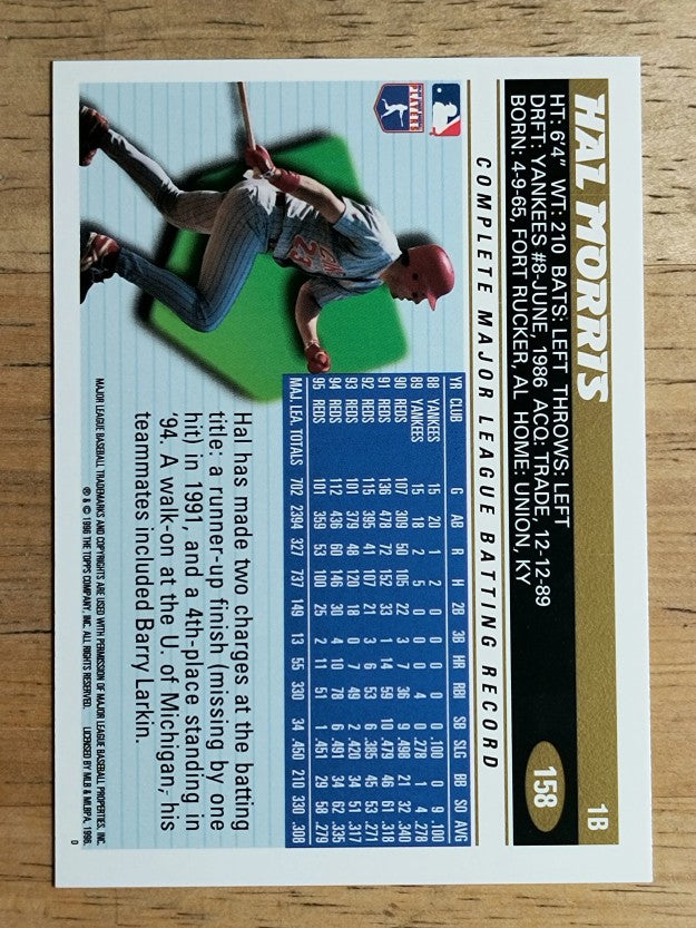 1996 Topps #158 Hal Morris
