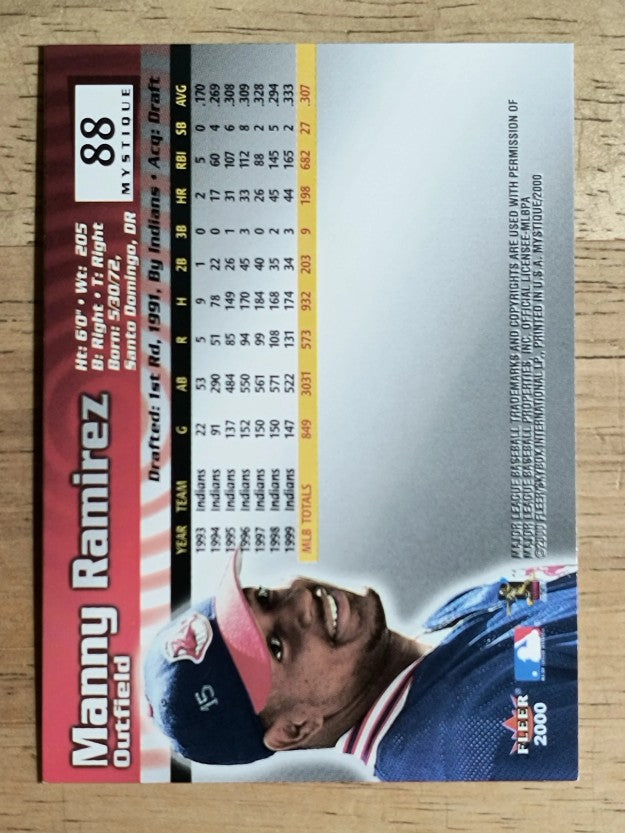 2000 Fleer Mystique #88 Manny Ramirez