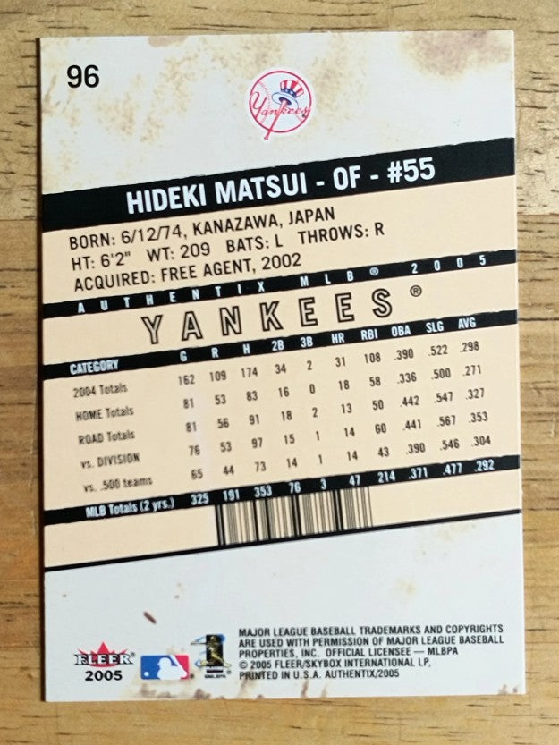 2005 Fleer Authentix #96 Hideki Matsui