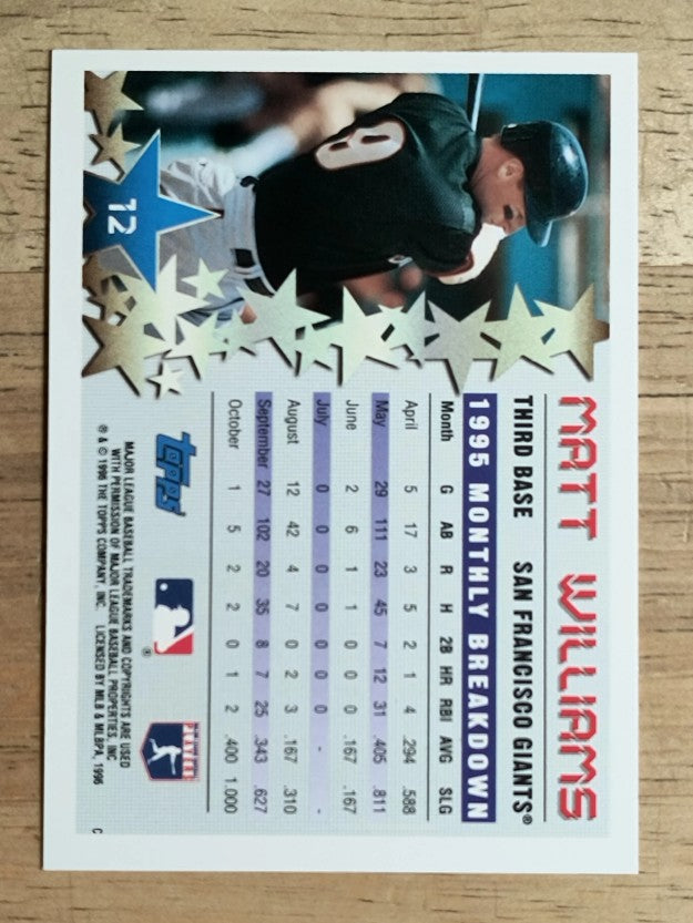 1996 Topps #12 Matt Williams STP