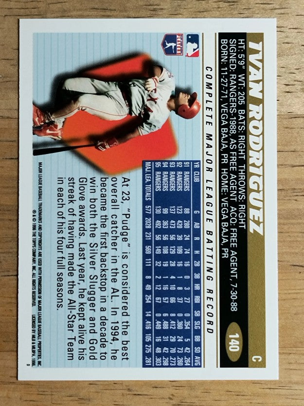 1996 Topps #140 Ivan Rodriguez