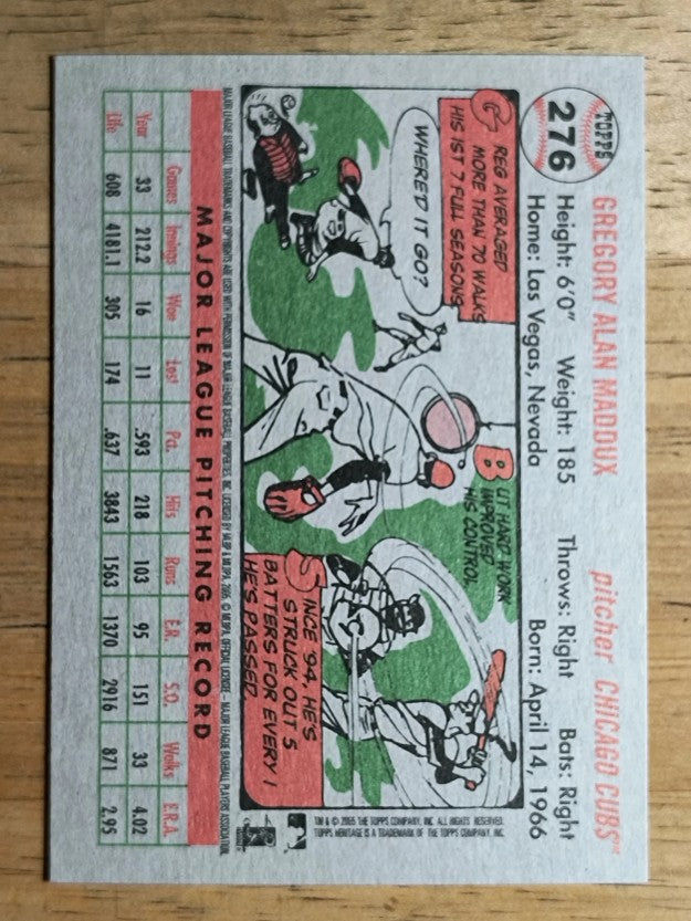 2005 Topps Heritage #276 Greg Maddux