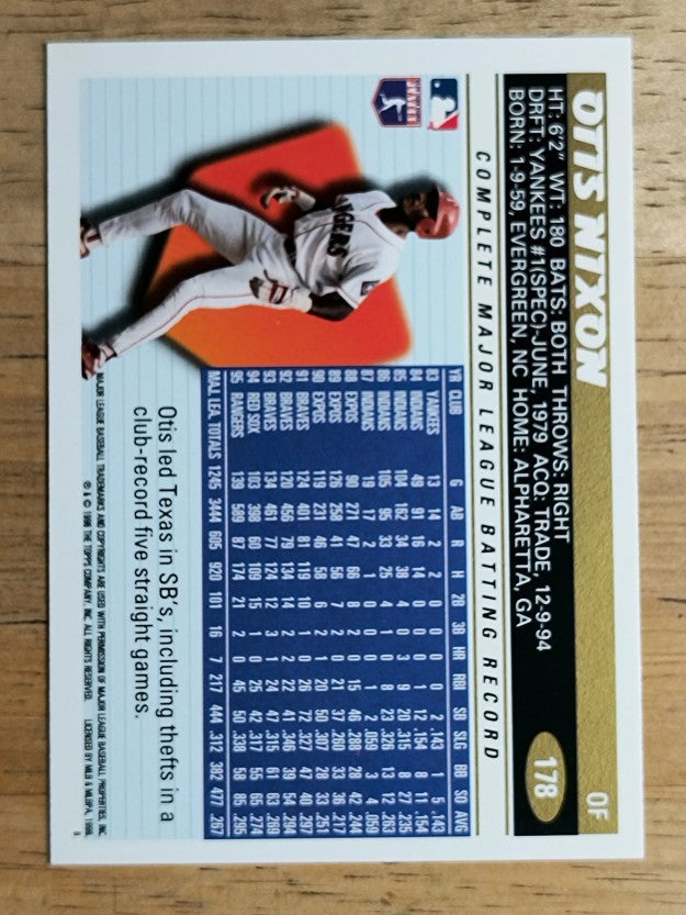 1996 Topps #178 Otis Nixon