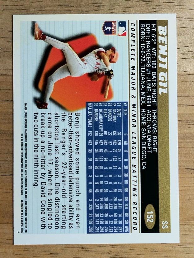 1996 Topps #152 Benji Gil