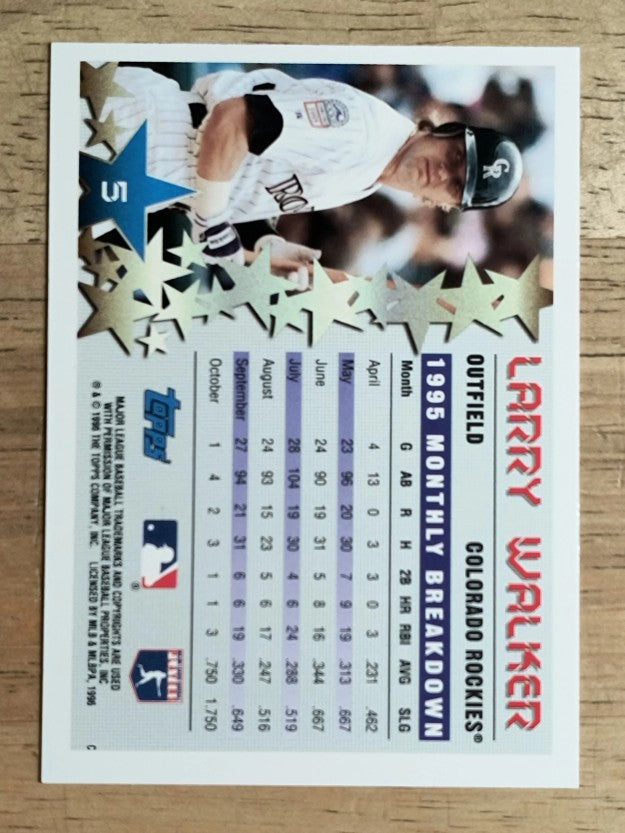 1996 Topps #5 Larry Walker STP