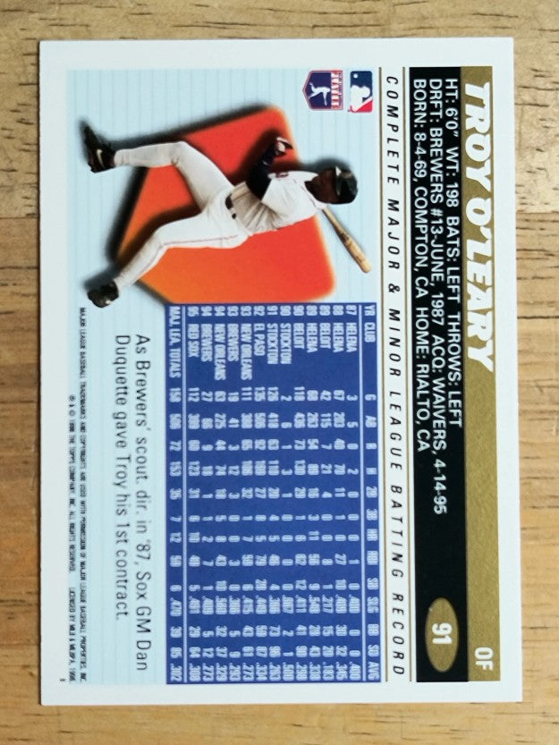 1996 Topps #91 Troy O'Leary