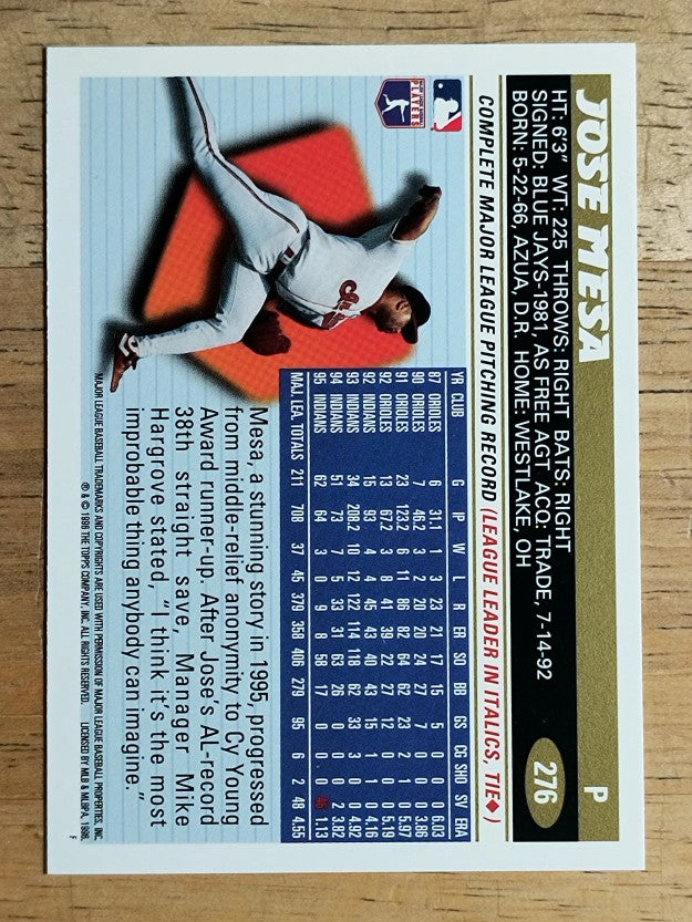 1996 Topps #276 Jose Mesa