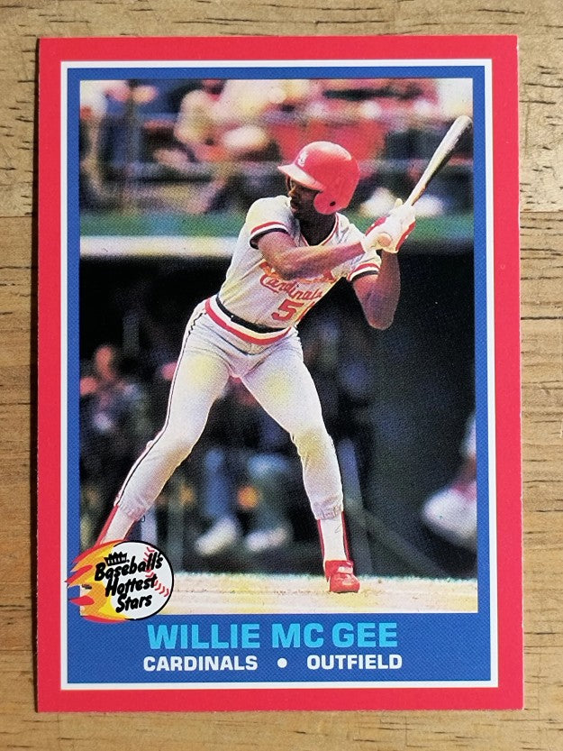 1987 Fleer Hottest Stars #30 Willie McGee