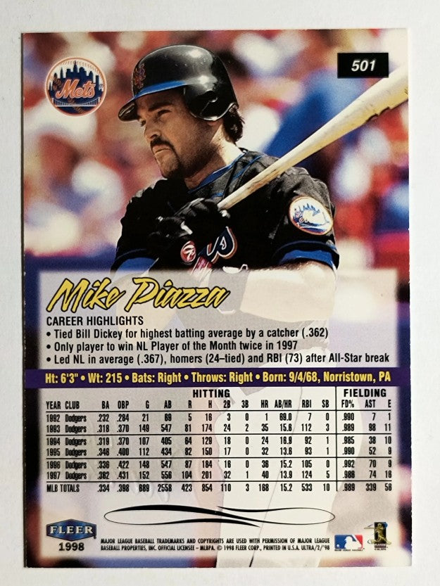 1998 Ultra #501 Mike Piazza