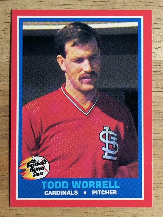 1987 Fleer Hottest Stars #44 Todd Worrell