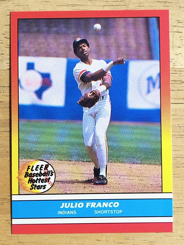 1988 Fleer Hottest Stars #11 Julio Franco