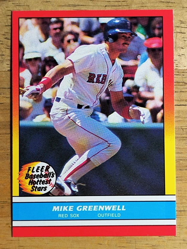 1988 Fleer Hottest Stars #14 Mike Greenwell