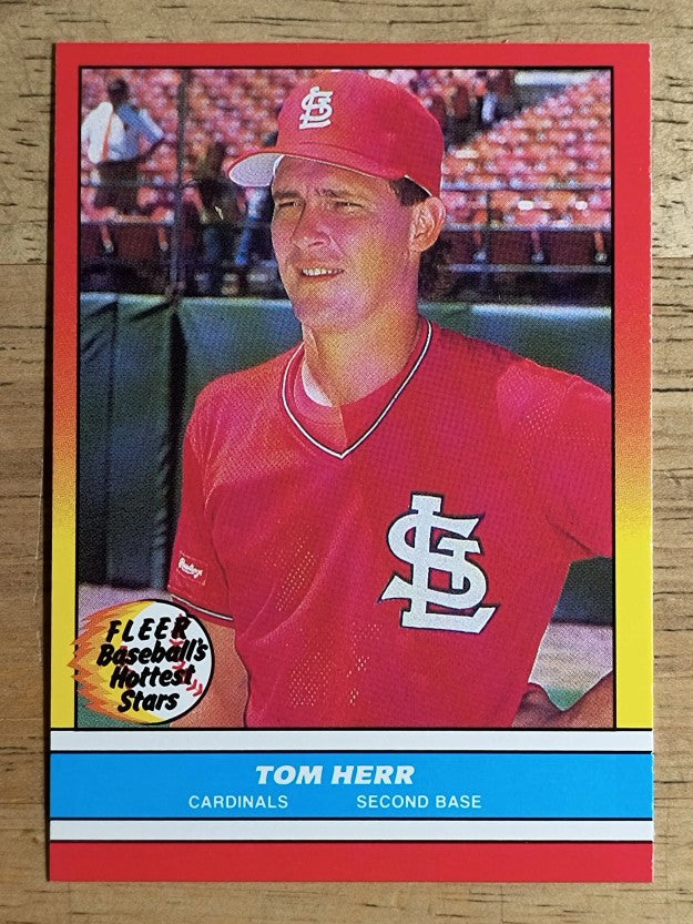 1988 Fleer Hottest Stars #18 Tom Herr