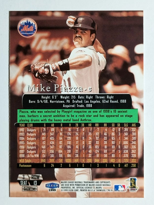 1999 Flair Showcase Row 3 #13 Mike Piazza