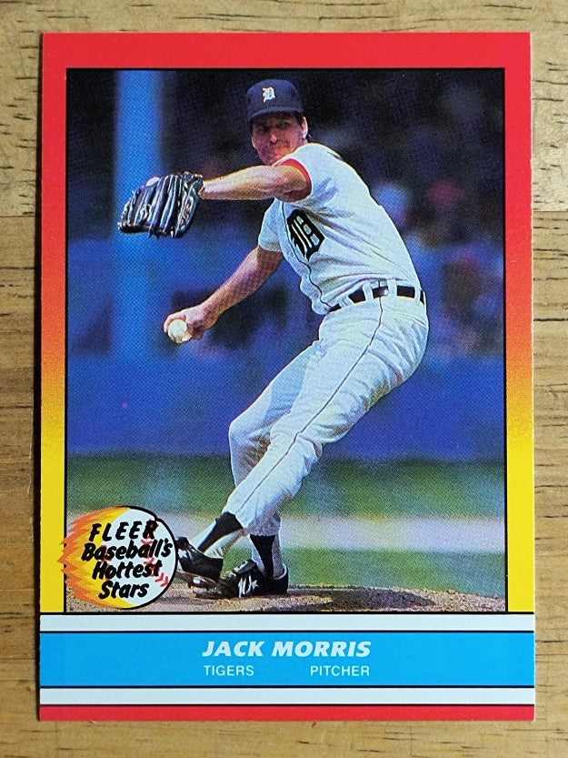 1988 Fleer Hottest Stars #28 Jack Morris