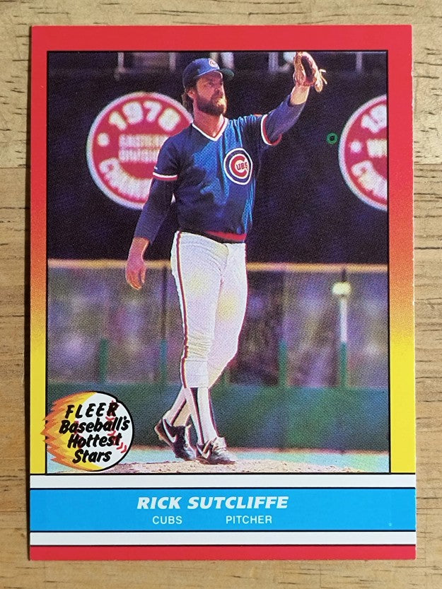 1988 Fleer Hottest Stars #42 Rick Sutcliffe