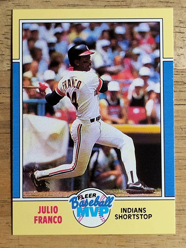 1988 Fleer Baseball MVP's #15 Julio Franco