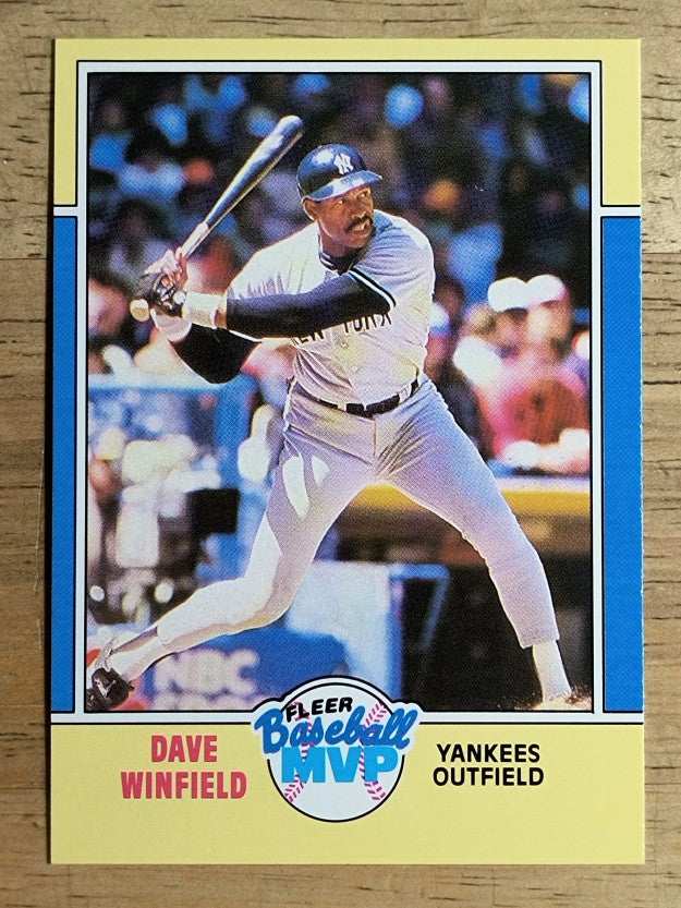1988 Fleer Baseball MVP's #43 Dave Winfield