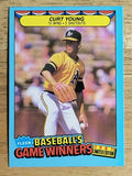 1987 Fleer Game Winners #44 Curt Young