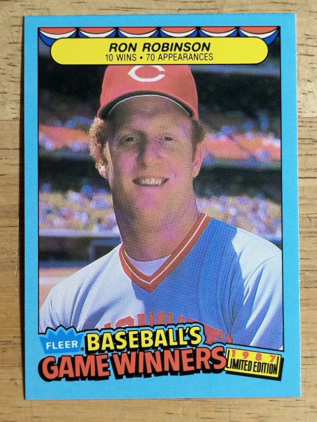 1987 Fleer Game Winners #38 Ron Robinson