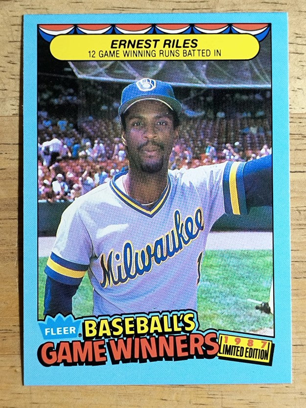 1987 Fleer Game Winners #36 Ernest Riles
