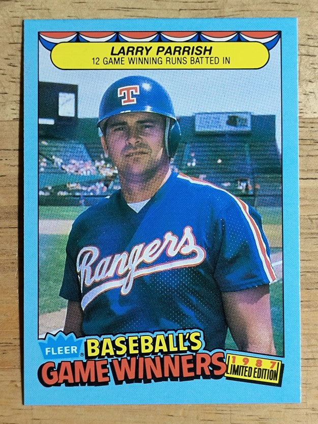 1987 Fleer Game Winners #33 Larry Parrish
