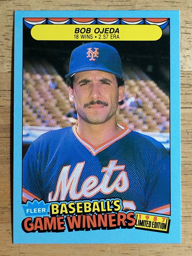 1987 Fleer Game Winners #32 Bob Ojeda