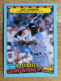 1987 Fleer Game Winners #25 Jeff Leonard