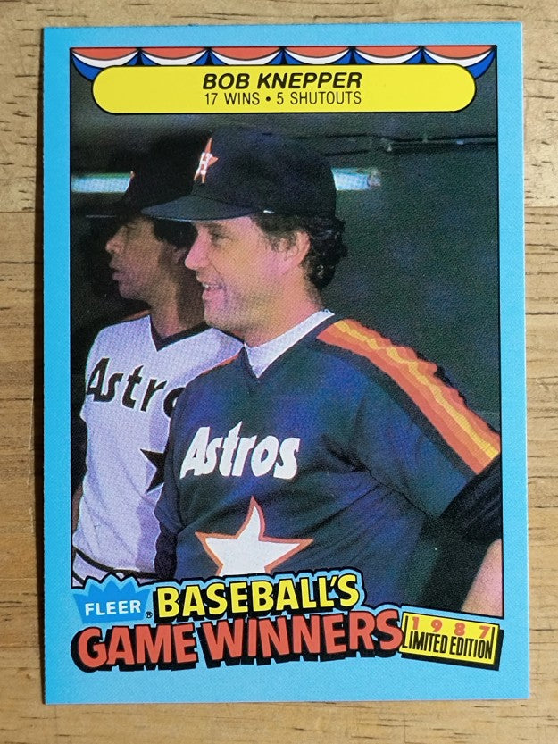 1987 Fleer Game Winners #23 Bob Knepper