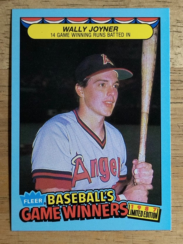 1987 Fleer Game Winners #22 Wally Joyner