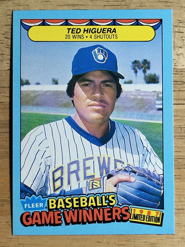 1987 Fleer Game Winners #21 Ted Higuera