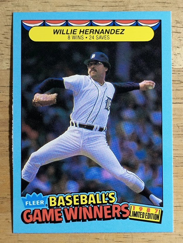 1987 Fleer Game Winners #20 Willie Hernandez