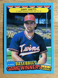 1987 Fleer Game Winners #15 Gary Gaetti