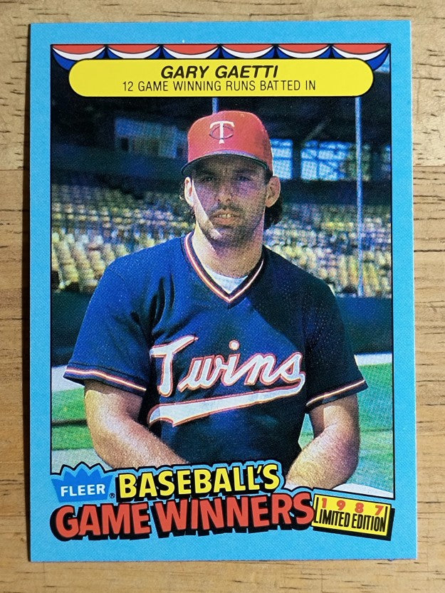 1987 Fleer Game Winners #15 Gary Gaetti