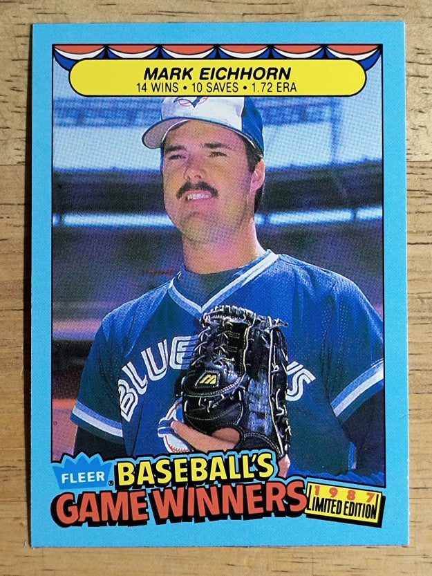 1987 Fleer Game Winners #14 Mark Eichhorn