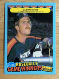 1987 Fleer Game Winners #12 Glenn Davis