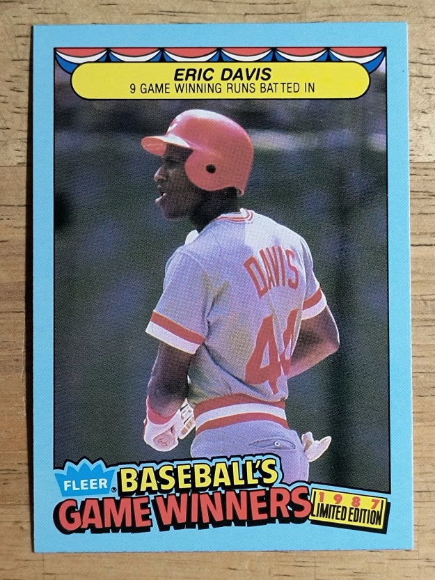 1987 Fleer Game Winners #11 Eric Davis